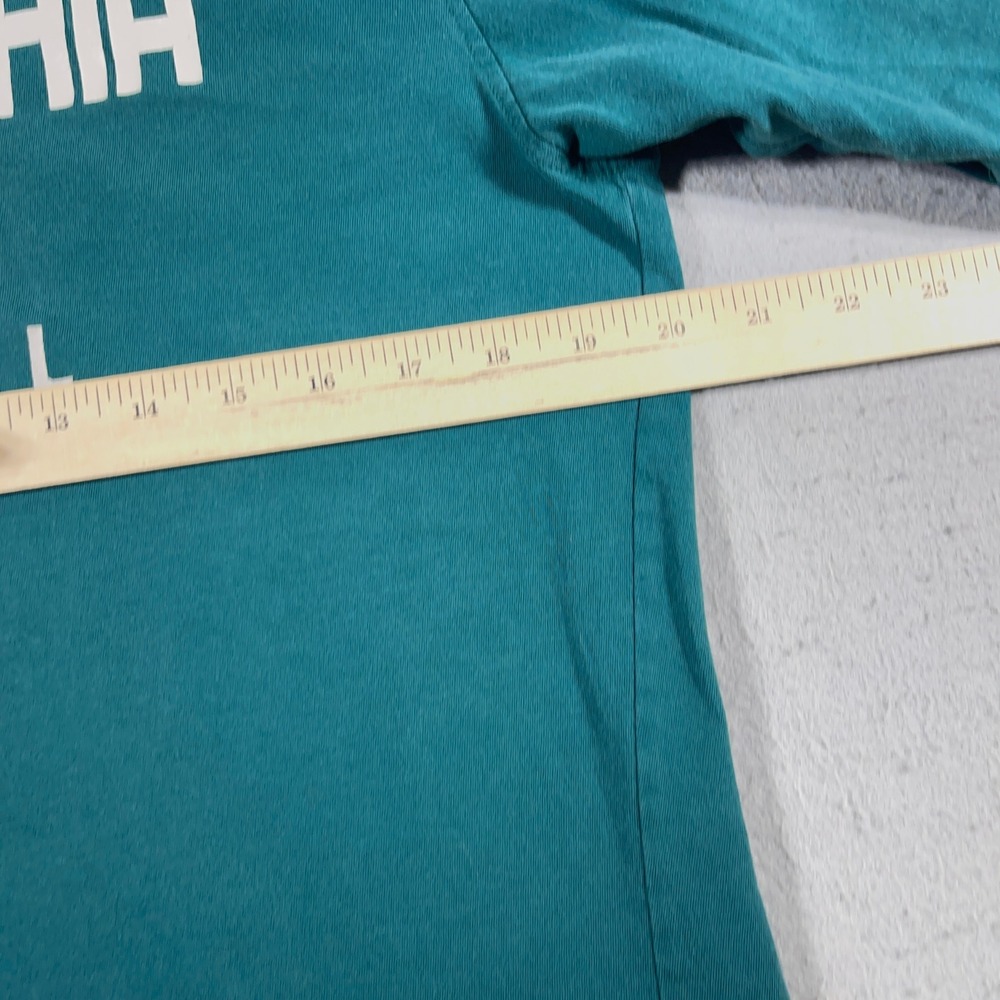 Vintage Philadelphia Eagles Shirt Men Small Green White Layered Raglan NFL Y2K - Picture 4 of 8